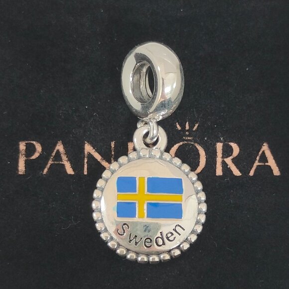 Pandora Jewelry - Pandora Sweden Flag Exclusive Dangle Charm S925 Silver with box
